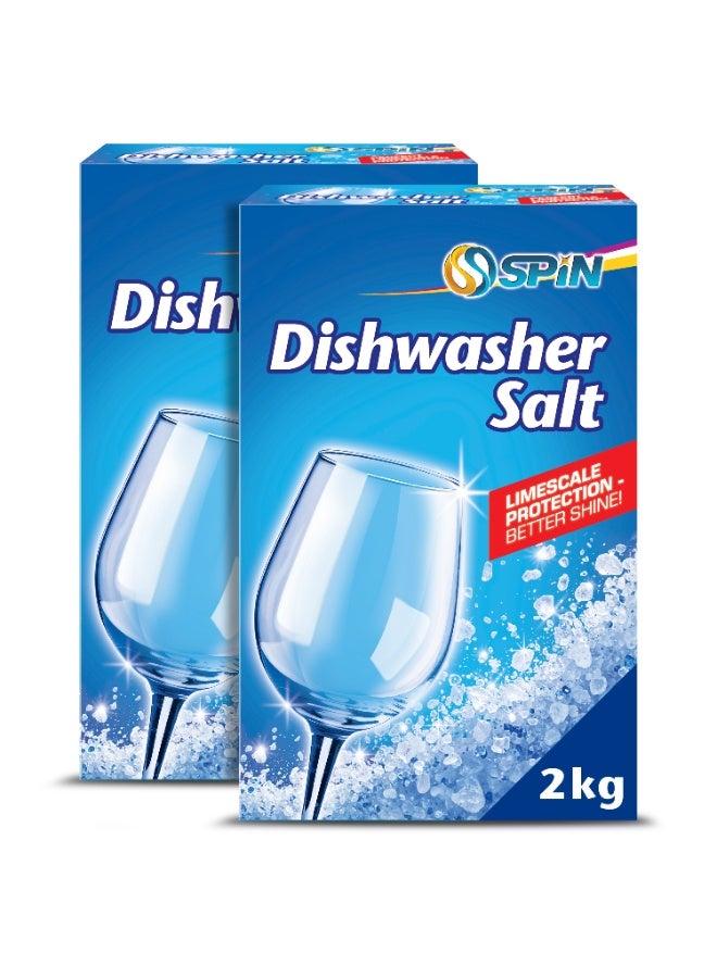 سبين ملح غسالة الأطباق - 2 كجم (عبوة من قطعتين) - Image 1